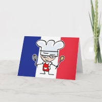 Design de cartão francês do cozinheiro chefe com