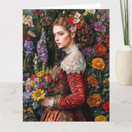 Design de cartão gótico vitoriano de primavera 202