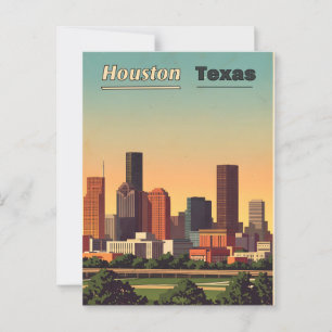 design de cartão postal "Houston Texas"