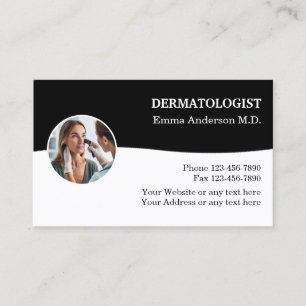 Design de cartões de visita médicos de dermatologi