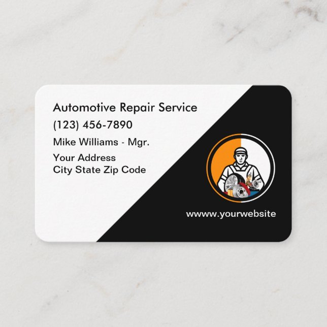 Design de Cartões de visitas para automóveis mais  (Frente)