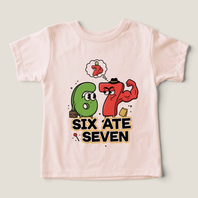 Design de Cartoons "Seis Ate Sete", Piada de Matem (Design frontal)