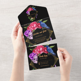 Design de casamento místico escuro e romântico