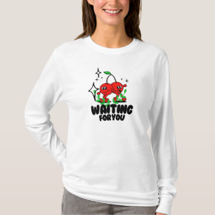 Design de cereja de camisa esperando por você