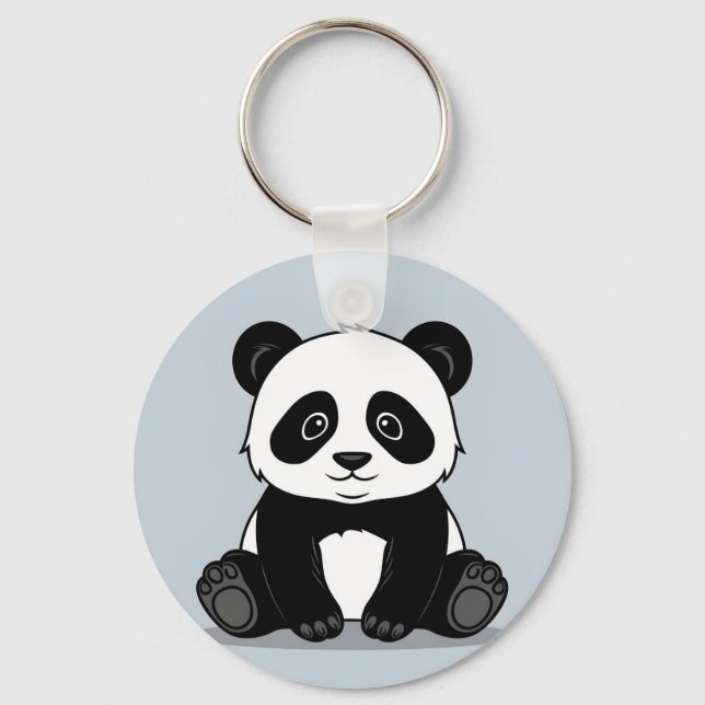 Design de chaveiro de Panda Personalizado (Frente)