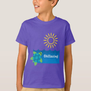 Design de Chillaxismo de Tartaruga - Camisa T Bási