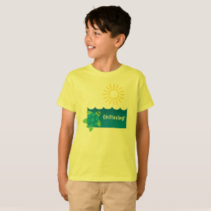 Design de Chillaxismo de Tartaruga - Camisa T Bási
