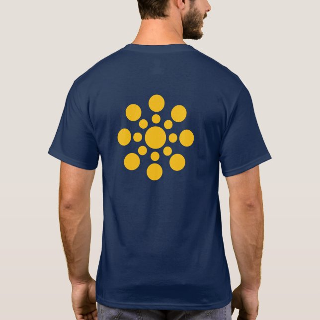 Design de círculo. Camiseta divertida (Verso)