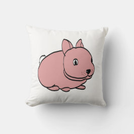 design de Coelho Rosa em almofada