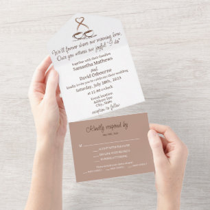 Design de convite de casamento temático para café