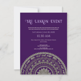 Design de convite do Sri Lanka