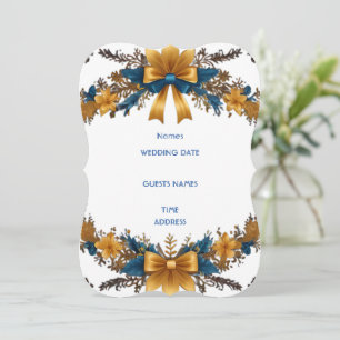 Design de convite para casamento elegante