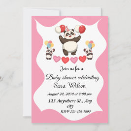 Design de convite para chá de fraldas com tema pan