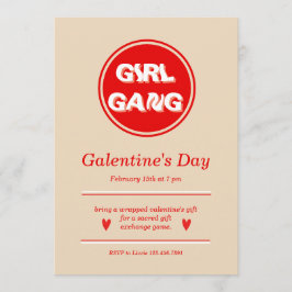 Design de Convite para Dia de Galentine