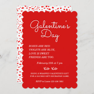 Design de Convite para Dia de Galentine