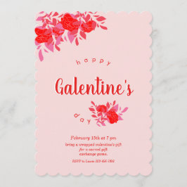 Design de Convite para Dia de Galentine