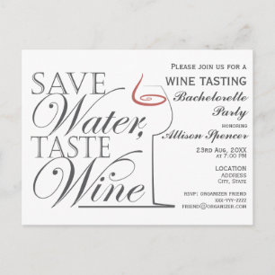Design de Convite para Festa de solteira de Vinho