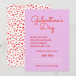 Design de Convite para o Dia de Galentine
