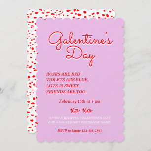 Design de Convite para o Dia de Galentine