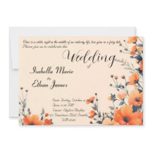 Design de convite romântico floral suave