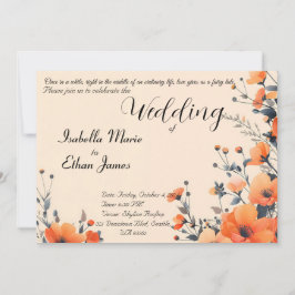 Design de convite romântico floral suave