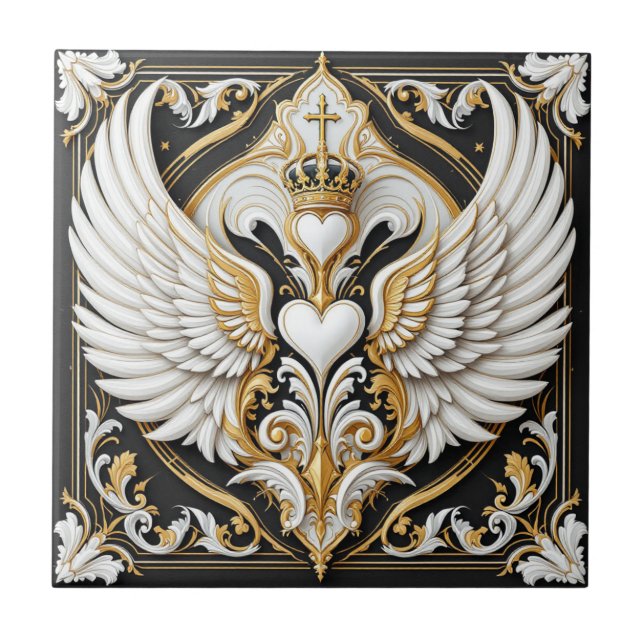 Design de Coração Monarch Winged (Frente)