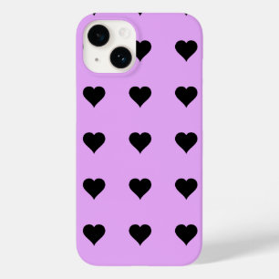 Design de coração preto e rosa gótico
