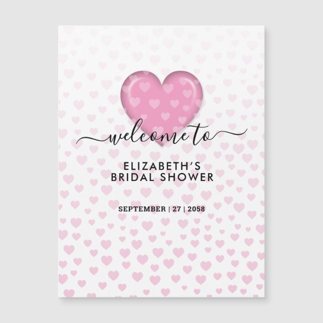 Design de Coração Rosa Elegante e Pontos (Frente)