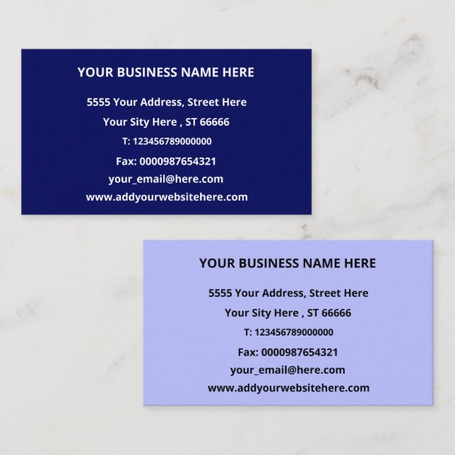 Design de cores personalizadas seu próprio Cartão  (Frente/Verso)