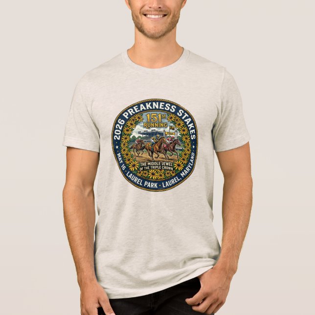 Design de corrida de cavalos 151 do Preakness Stak (Frente)