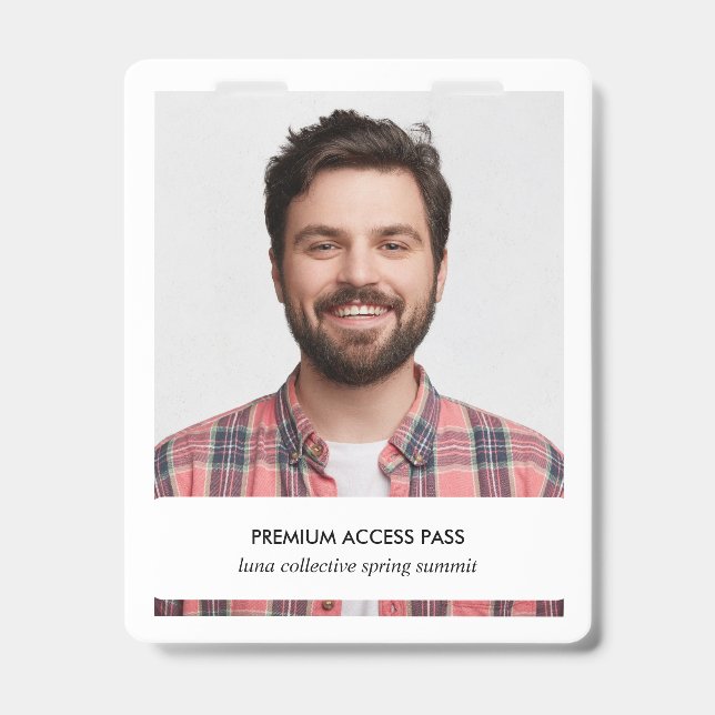Design de Crachá de Acesso VIP para Conferências c (Frente)