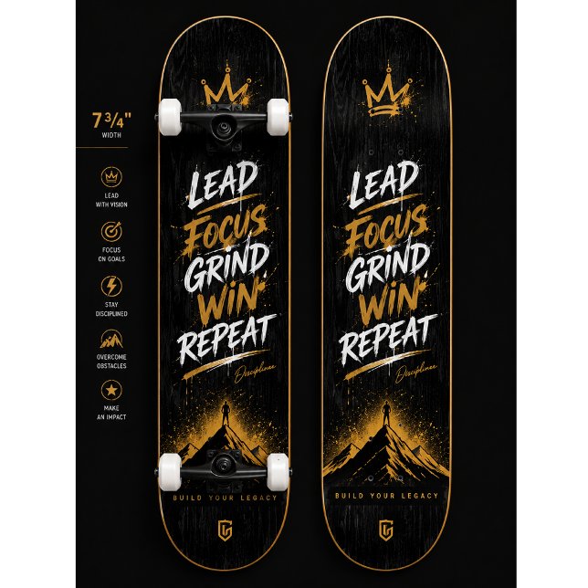Design de Deck de Skate Mindset | Parede Motivacio (Criador carregado)