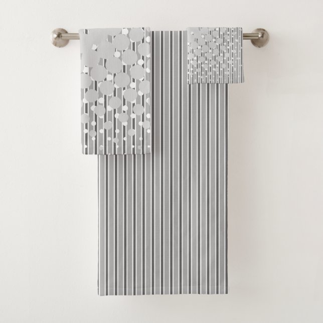 Design de densidade na Cinza - Conjunto de toalhas (Insitu)