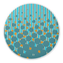 Design de densidade - Turquesa&Laranja - Botão de 