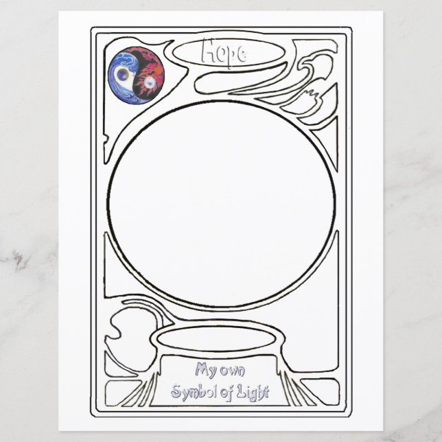 Design de desenho de linha - Esperança (Frente)