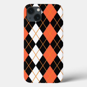 Design de Diamante de Argyle Branco-Preto-Laranja