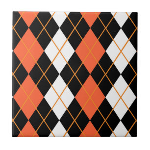 Design de Diamante de Argyle Branco-Preto-Laranja
