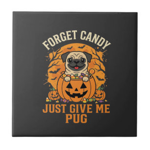 Design de Doces de Halloween Engraçado Pug_1