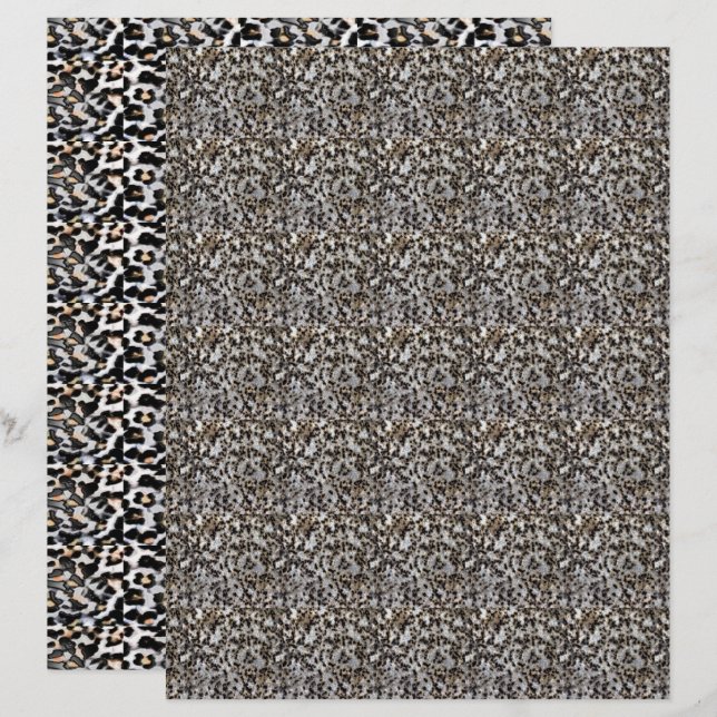 Design de dois lados do leopardo (Frente/Verso)
