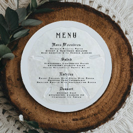 Design de Dólar de Areia do Menu Round Wedding