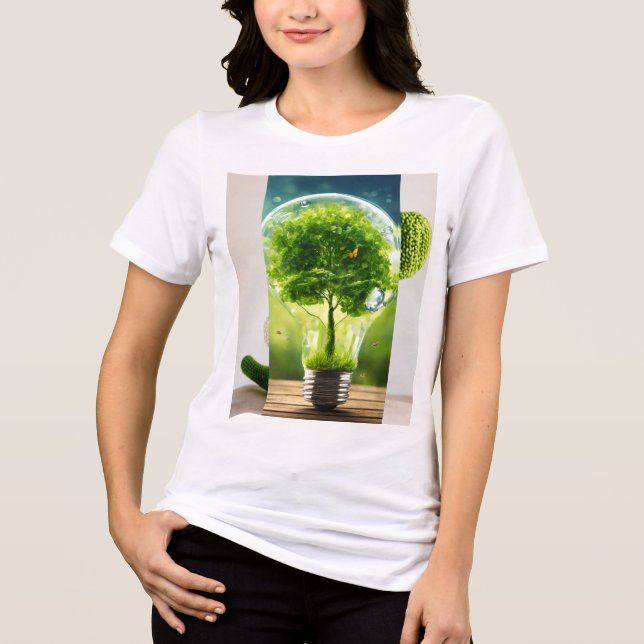 Design de Eco-Dicas de Vida Sustentável para Camis (Frente)