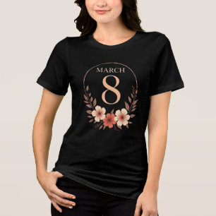 Design de Empoderamento Floral Vintage 8 de Março