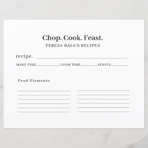 Design de Enclausura de Pasta de Receita Minimalis