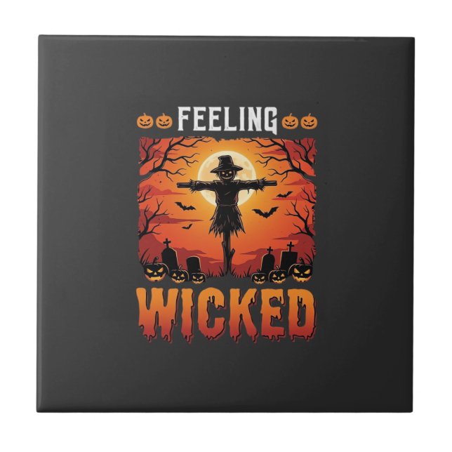 Design de Espantalho de Halloween Sentindo-se Malv (Frente)