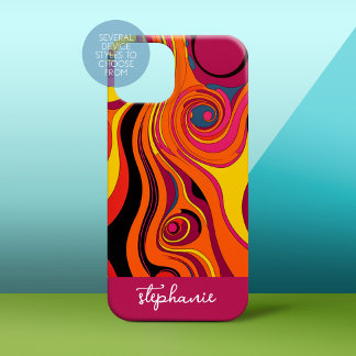 design de espiral funky mod com curvas - nome do s