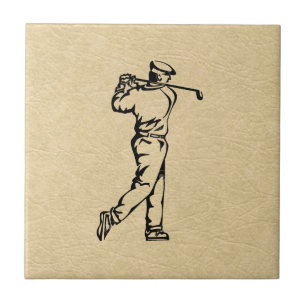 Design de Esporte de Golfista Visual de Couro