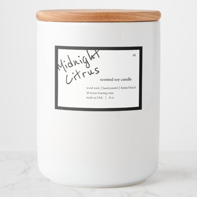 Design de etiqueta de produto de velas (Frente)