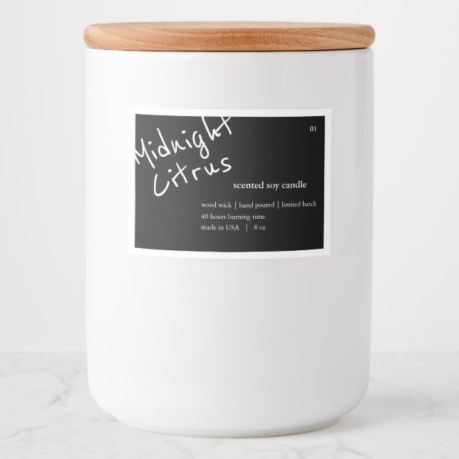 Design de etiqueta de produto de velas (Frente)