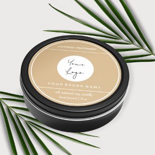 Design de etiqueta de produto de velas