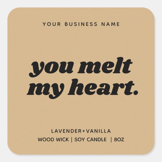 Design de Etiqueta de Produto para Velas de Presen (Frente)